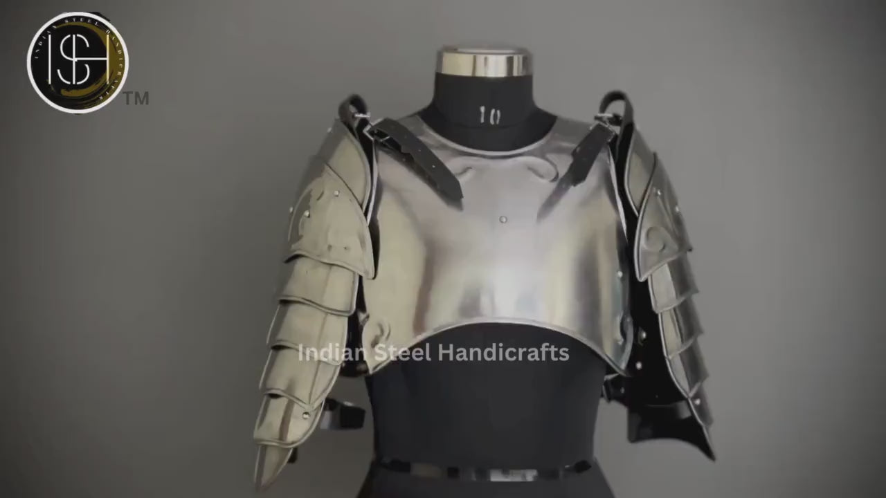 Medieval Knight Lady Armor: Steel Female Costume - LARP Cosplay