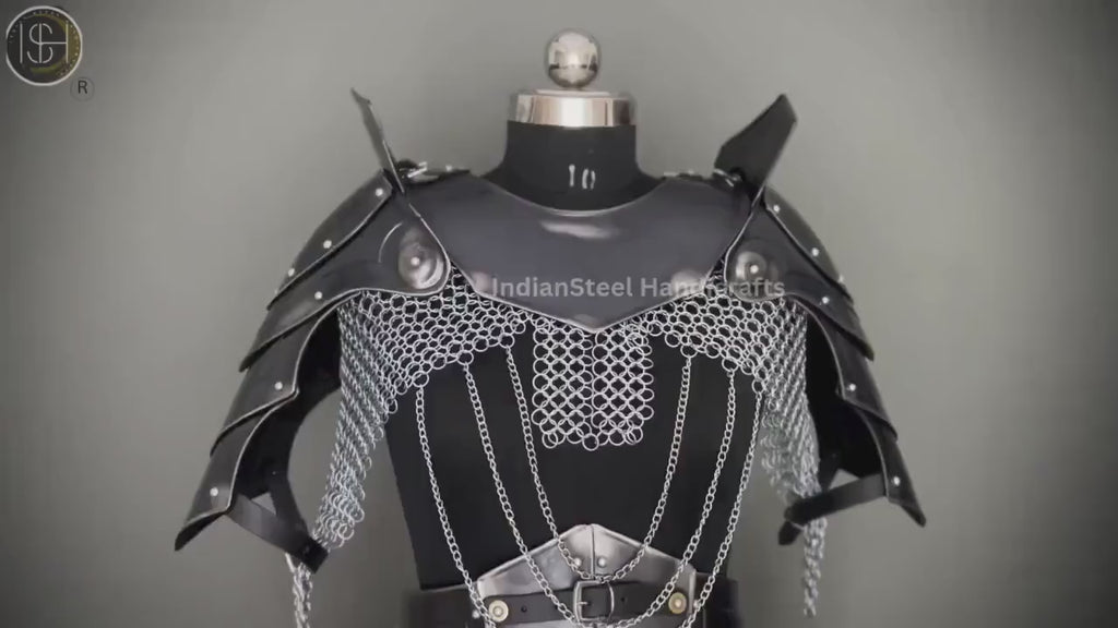 Medieval Knight Armor: 20 Gauge Steel, Female Cosplay LARP Costume