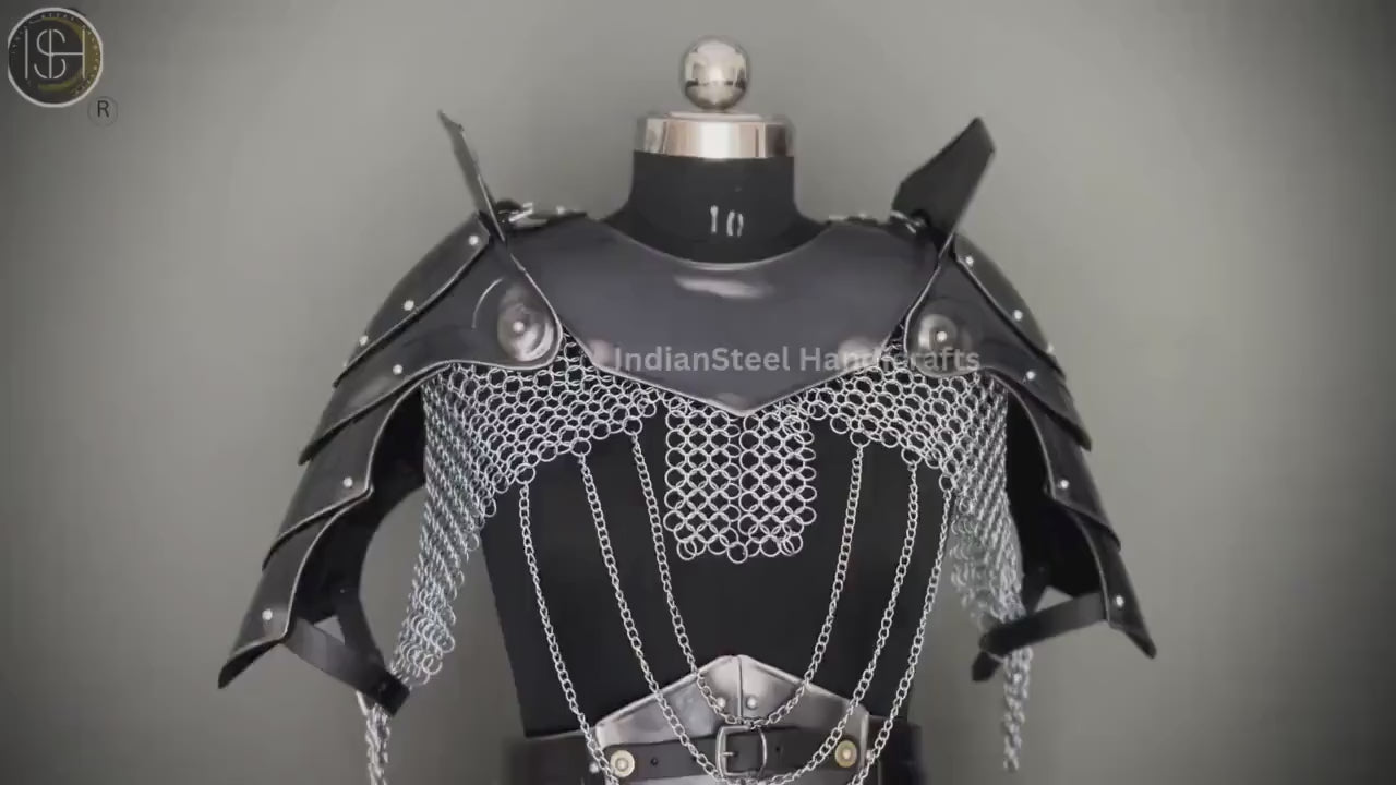 Medieval Knight Armor: 20 Gauge Steel, Female Cosplay LARP Costume