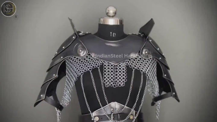 Medieval Knight Armor: 20 Gauge Steel, Female Cosplay LARP Costume