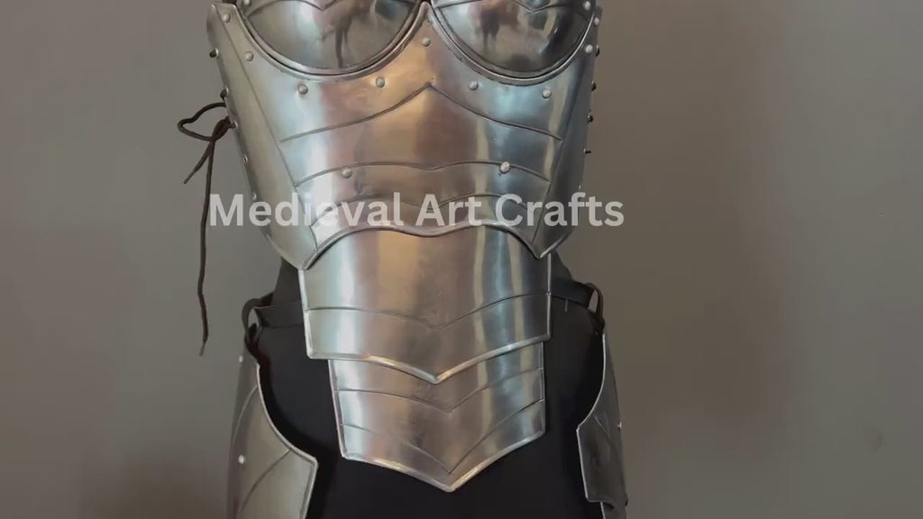 Medieval Steel Corset Armor: Female LARP Cosplay Costume