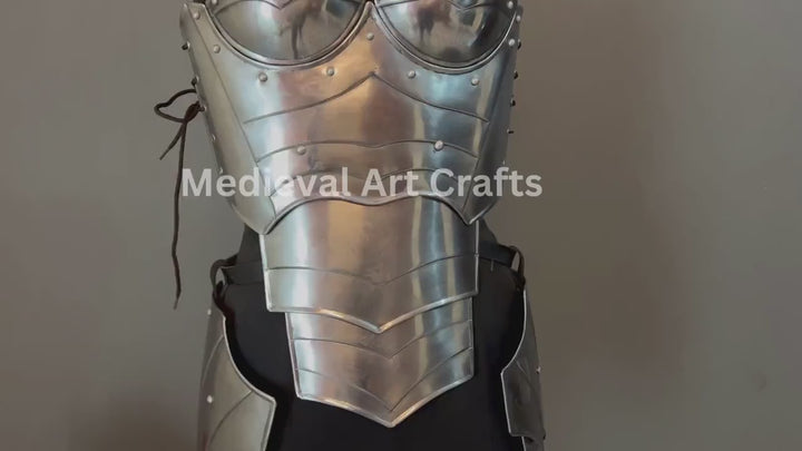 Medieval Steel Corset Armor: Female LARP Cosplay Costume