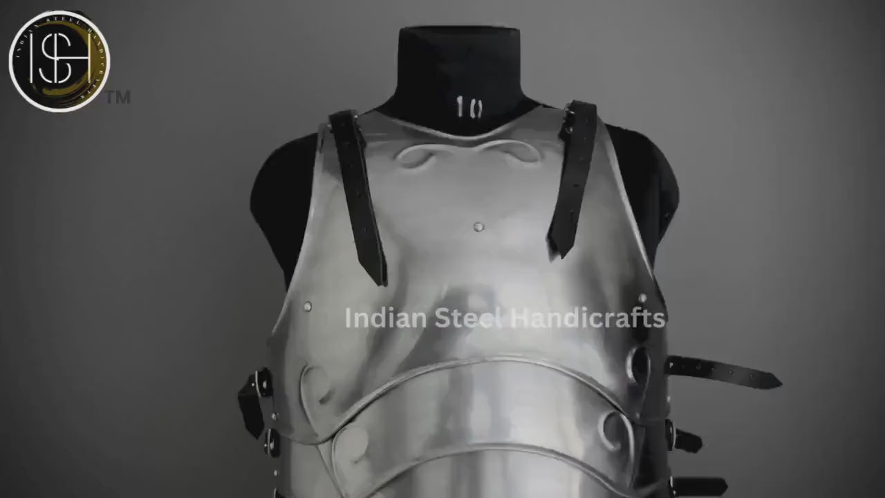 Steel Female Knight Armor: Medieval LARP Cosplay Costume