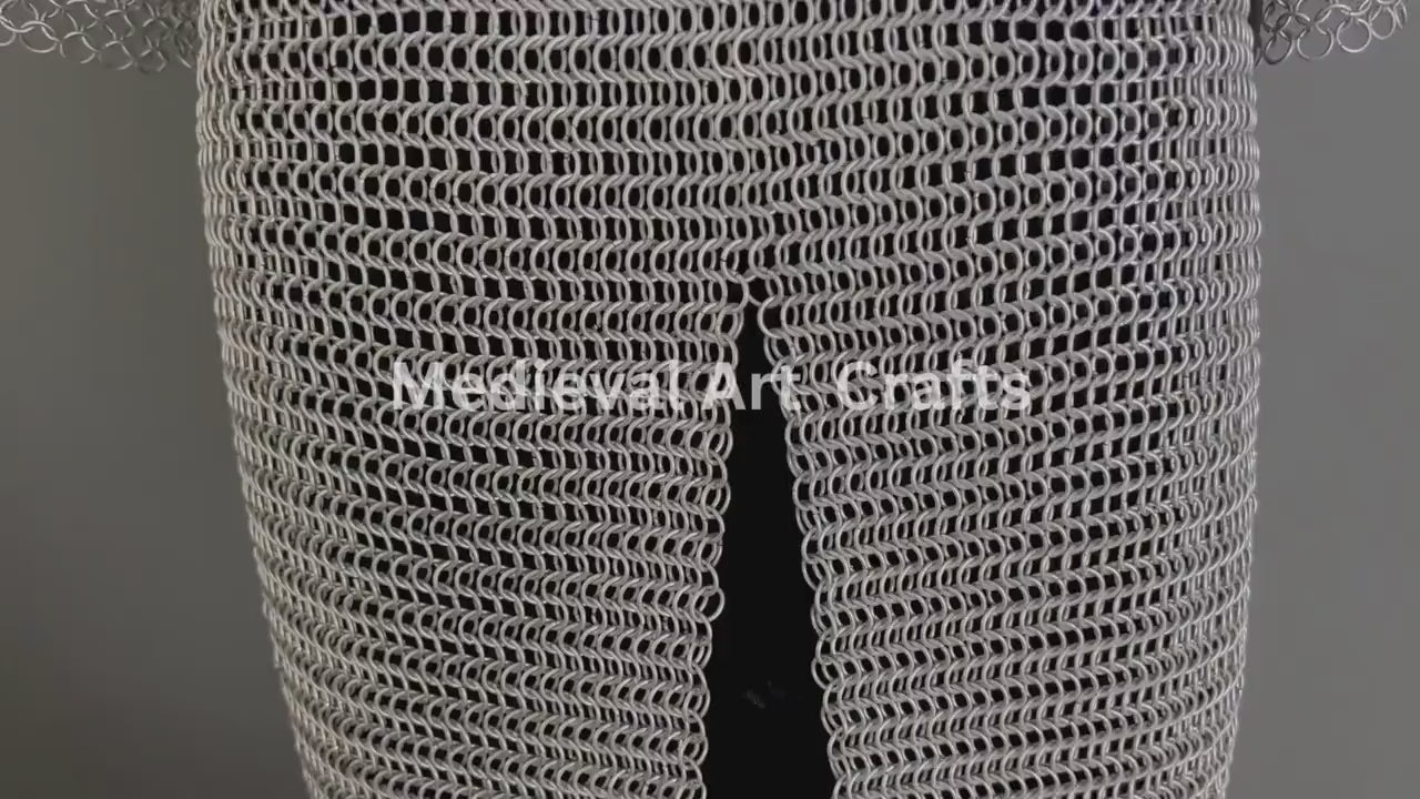 Female Knight Armor: Steel Gorget, Pouldron & Chainmail - LARP Cosplay