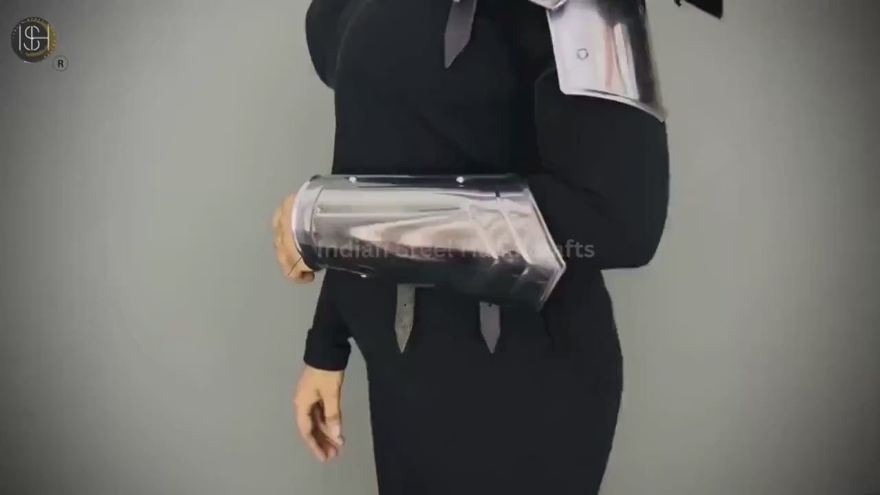Handmade Steel Pauldron: Female Medieval Armor, LARP Cosplay