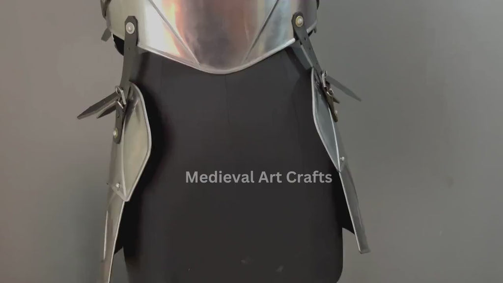 Steel Lady Armor: Medieval Knight Chest & Tasset - LARP Cosplay Costume