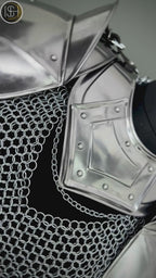 Medieval Knight Steel Armor⚔️ — Gorget, Pouldron & Bracer Set for Epic LARP & Cosplay!🛡️