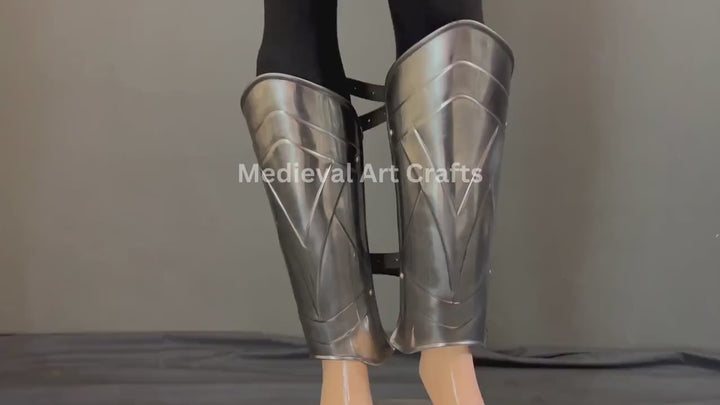 Medieval Lady Knight Armor: Steel Fantasy Costume, LARP Cosplay