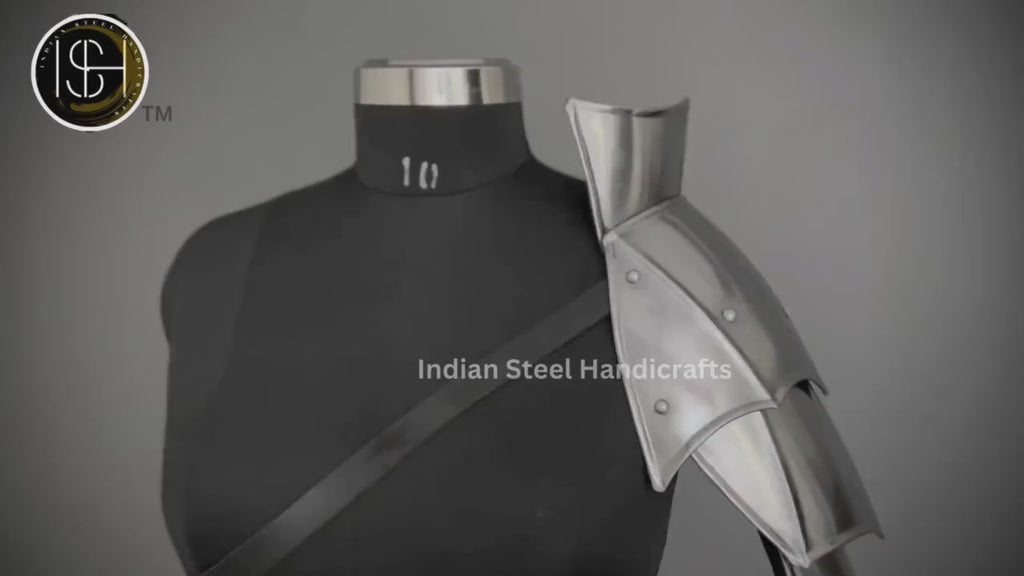 Handmade Steel Pauldron: Female Medieval LARP Armor