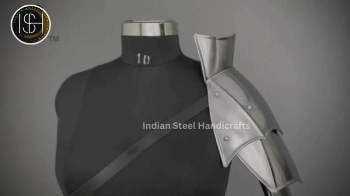 Handmade Steel Pauldron: Female Medieval LARP Armor