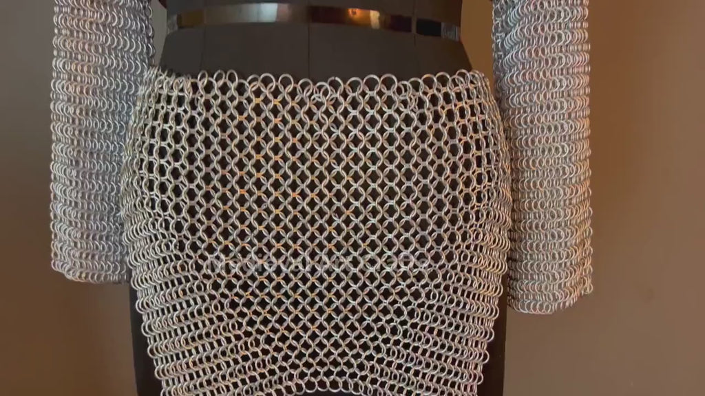 Medieval Steel Pouldron Gorget Armor: Hussar Chainmail, LARP Cosplay