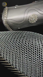 Brave Lady Medieval Steel Armor Set with Chainmail Top – Female Knight Armor Costume, LARP Armor, Renaissance Festival Outfit, Cosplay Warrior Armor, Historical Reenactment Gear.