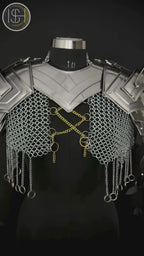 Handcrafted Chainmail Armor Set – Includes Gorget, Pauldrons, Bracers & Warrior Top ✨
